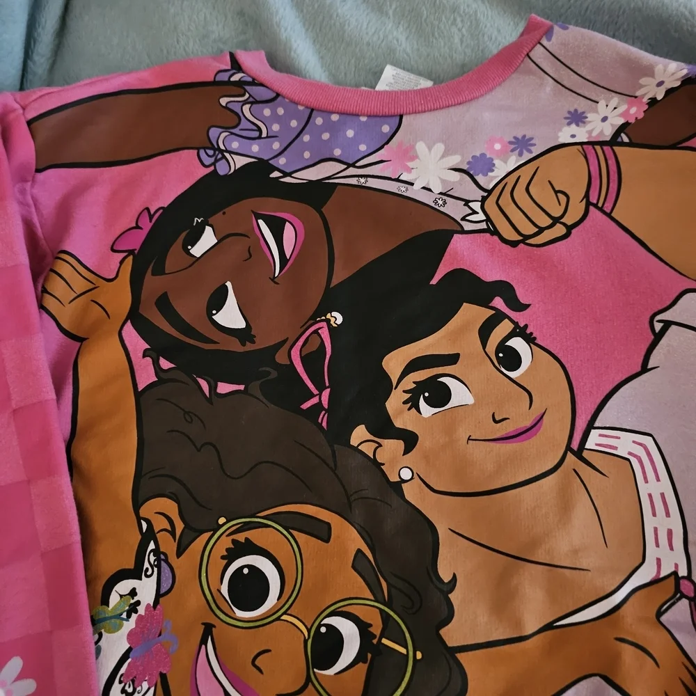 Pink Cartoon Character Sweatshirt with Crew Neck - Picture 7 of 9